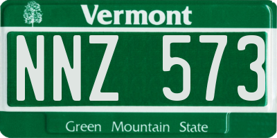VT license plate NNZ573