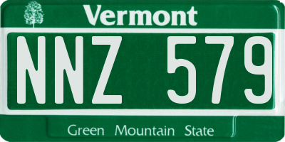 VT license plate NNZ579