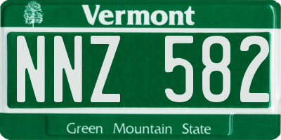 VT license plate NNZ582