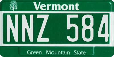 VT license plate NNZ584
