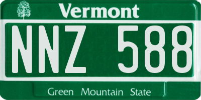 VT license plate NNZ588