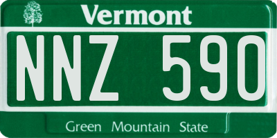 VT license plate NNZ590