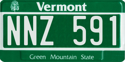VT license plate NNZ591