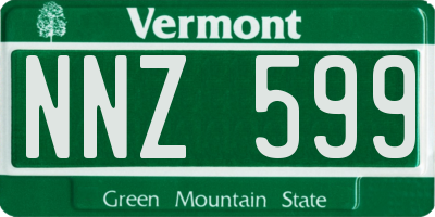VT license plate NNZ599