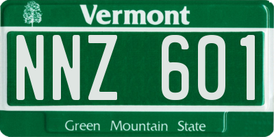 VT license plate NNZ601