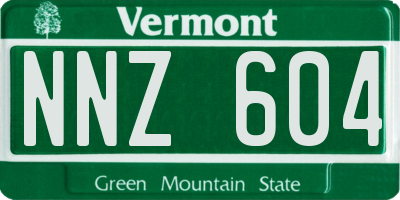 VT license plate NNZ604