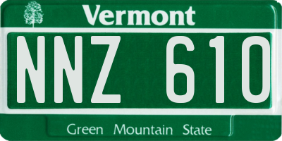 VT license plate NNZ610