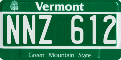 VT license plate NNZ612