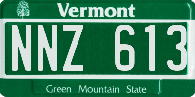 VT license plate NNZ613