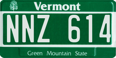 VT license plate NNZ614
