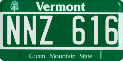 VT license plate NNZ616