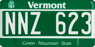 VT license plate NNZ623