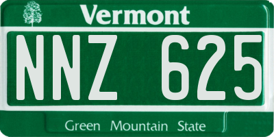 VT license plate NNZ625