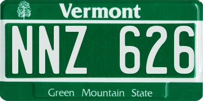 VT license plate NNZ626