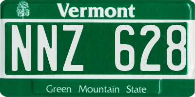 VT license plate NNZ628