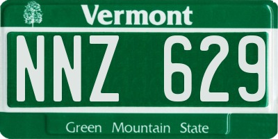 VT license plate NNZ629