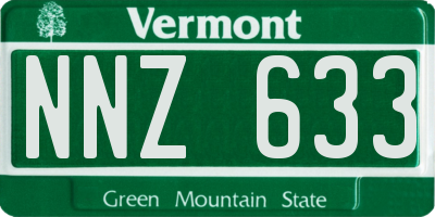 VT license plate NNZ633