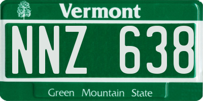 VT license plate NNZ638
