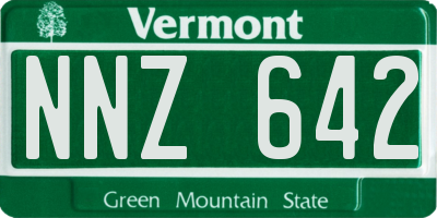 VT license plate NNZ642