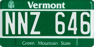 VT license plate NNZ646