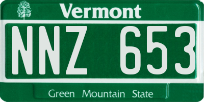 VT license plate NNZ653