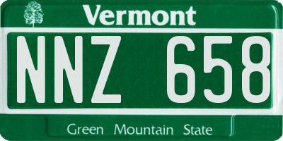 VT license plate NNZ658
