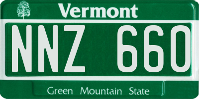 VT license plate NNZ660