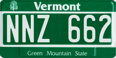 VT license plate NNZ662