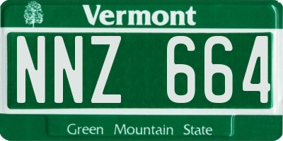 VT license plate NNZ664
