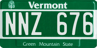 VT license plate NNZ676