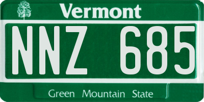 VT license plate NNZ685