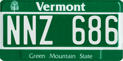 VT license plate NNZ686