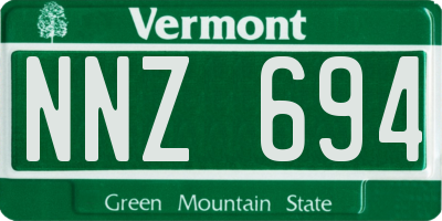 VT license plate NNZ694