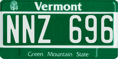 VT license plate NNZ696