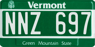 VT license plate NNZ697