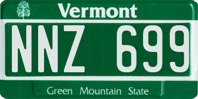 VT license plate NNZ699