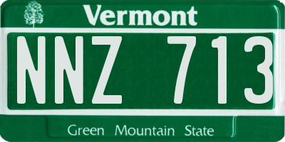 VT license plate NNZ713