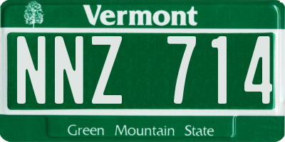 VT license plate NNZ714