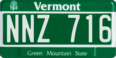 VT license plate NNZ716