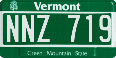 VT license plate NNZ719