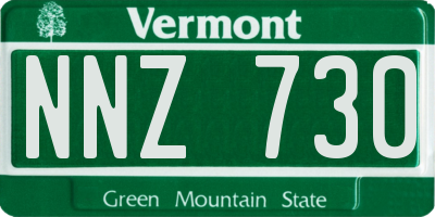 VT license plate NNZ730