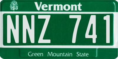 VT license plate NNZ741