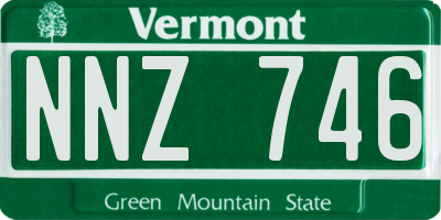 VT license plate NNZ746