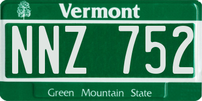 VT license plate NNZ752