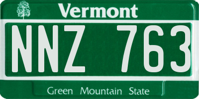 VT license plate NNZ763