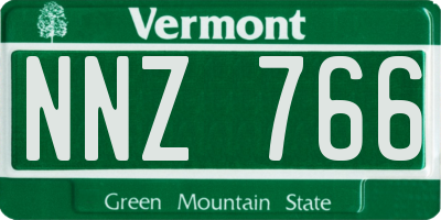 VT license plate NNZ766