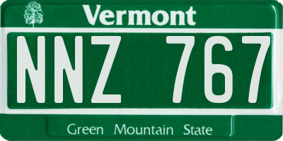 VT license plate NNZ767