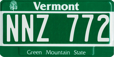 VT license plate NNZ772