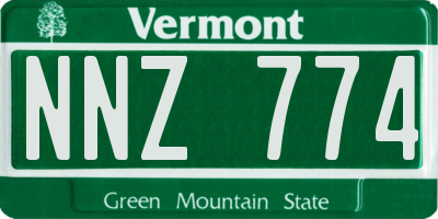 VT license plate NNZ774