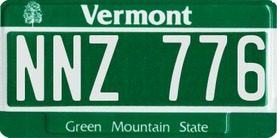 VT license plate NNZ776